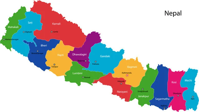 Map of Nepal - MBBS in Nepal