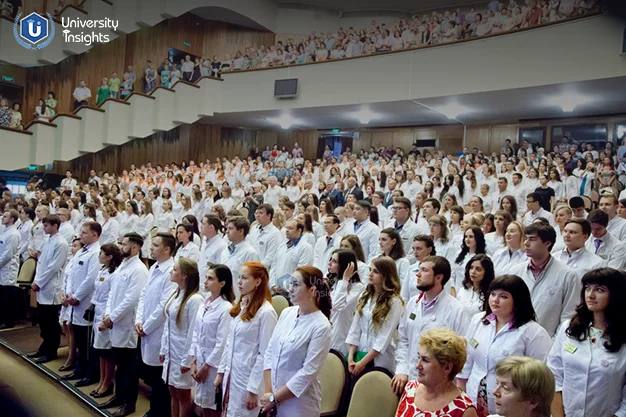 Krasnoyarsk State Medical university-medical students in auditorium hall