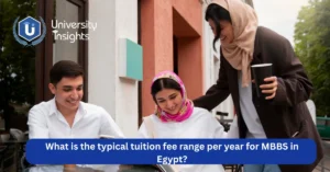 What is the typical tuition fee range per year for MBBS in Egypt?