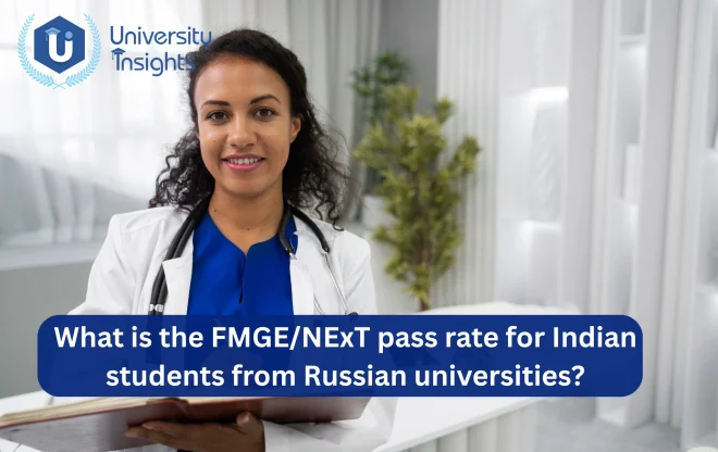 image front view of What is the FMGE/NExT pass rate for Indian students from Russian universities?